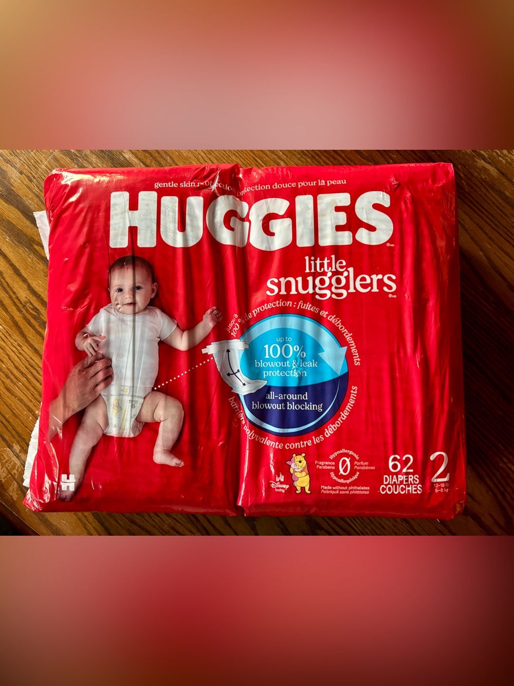 Little Snugglers Red Baby Diapers